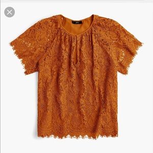 NWT J.Crew Short Sleeve Lace Top